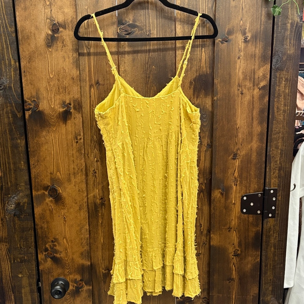 Love Riche Yellow Textured Mini Dress - Picture 6 of 6